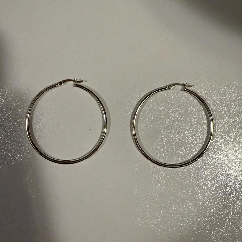 Classic Silver Hoop Earrings
